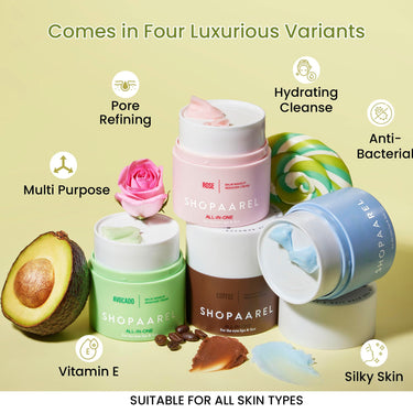 Shopaarel ALL-IN-ONE Balm Make Up Remover Cream, Cleansing Balm & Oil, Removes Excess Oil & Dirt, Remove Waterproof Makeup In One Wash, Deep Pore Cleansing, Face Makeup Remover-50 ML,Coffee